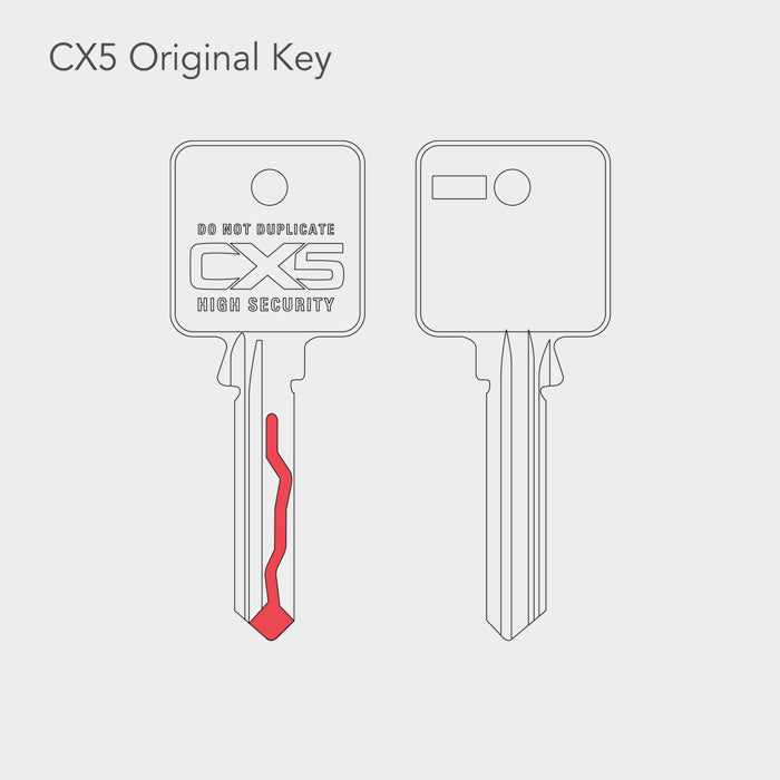 CX5 TRIIO KEY BLANK 6-PIN SILVE/NICKEL