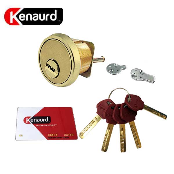 Kenaurd Shiny Brass high security Rim/Mortise cylinder