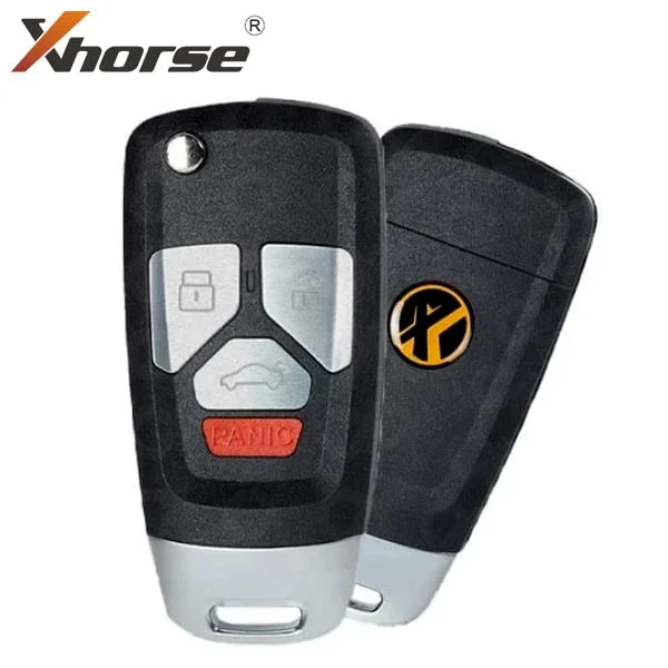 Xhorse Audi Style / 4-Button Universal Flip Key Remote for VVDI Key Tool (Wired) / XKAU02EN- XHS-XKAU02EN