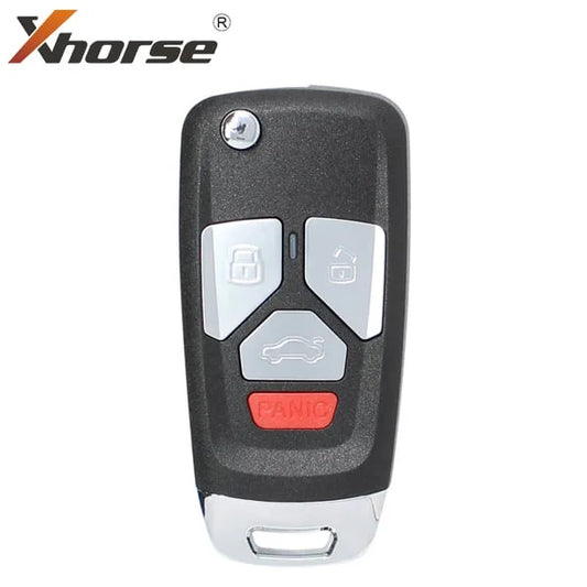 Xhorse – Audi Style / 4-Button Universal Remote Flip Key for VVDI Key Tool / XNAU02EN (Wireless)- XHS-XNAU02EN
