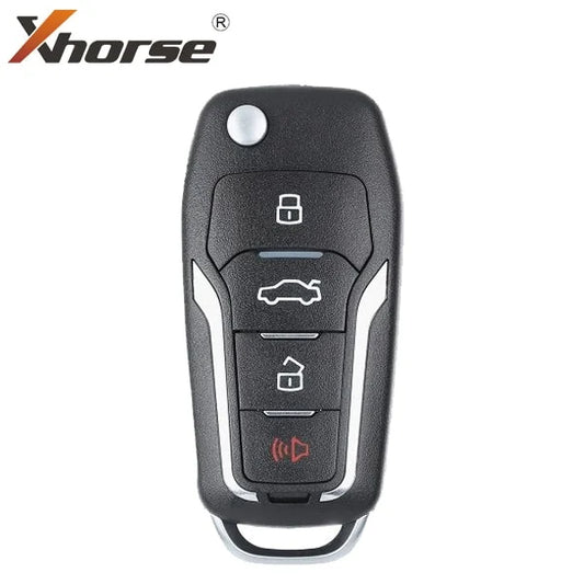Xhorse – Ford Style / 4-Button Flip Remote Key for VVDI Key Tool / XNFO01EN (Wireless)  XHS-XNFO01EN