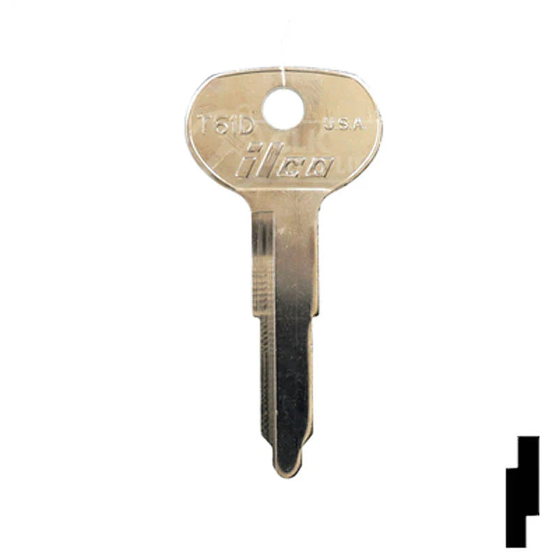 Vehicle Key Blank T61D