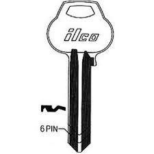 Key Blank A1011-L4 RU101 (6 Pin) Brass
