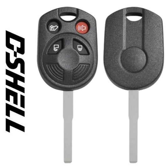 2015-2020 Ford / 4-Button Remote Head Key / D-SHELL / HU101 (Aftermarket) RHS-D-089