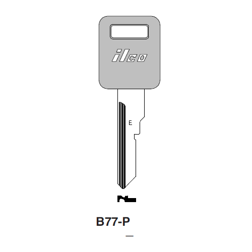 Vehicle Key Blank P1098EV B77-P