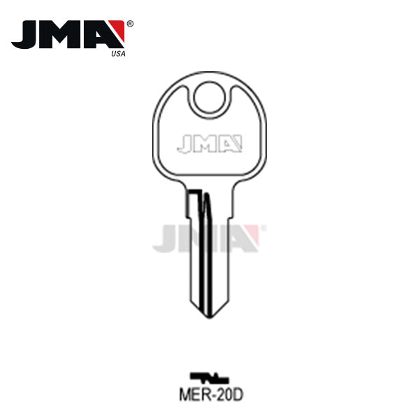 1674 Wood & Treadway Metal Key Blank / MER-20D