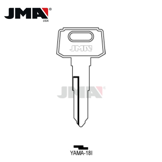 Key Blank JMA – X120 YH46 Yamaha Motorcycle Metal Key Blank / Nickel Plate / YAMA-18I